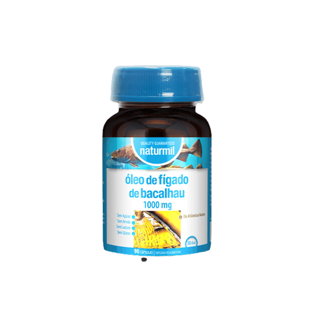 Óleo fígado Bacalhau 1000mg 90 cápsulas Naturmil