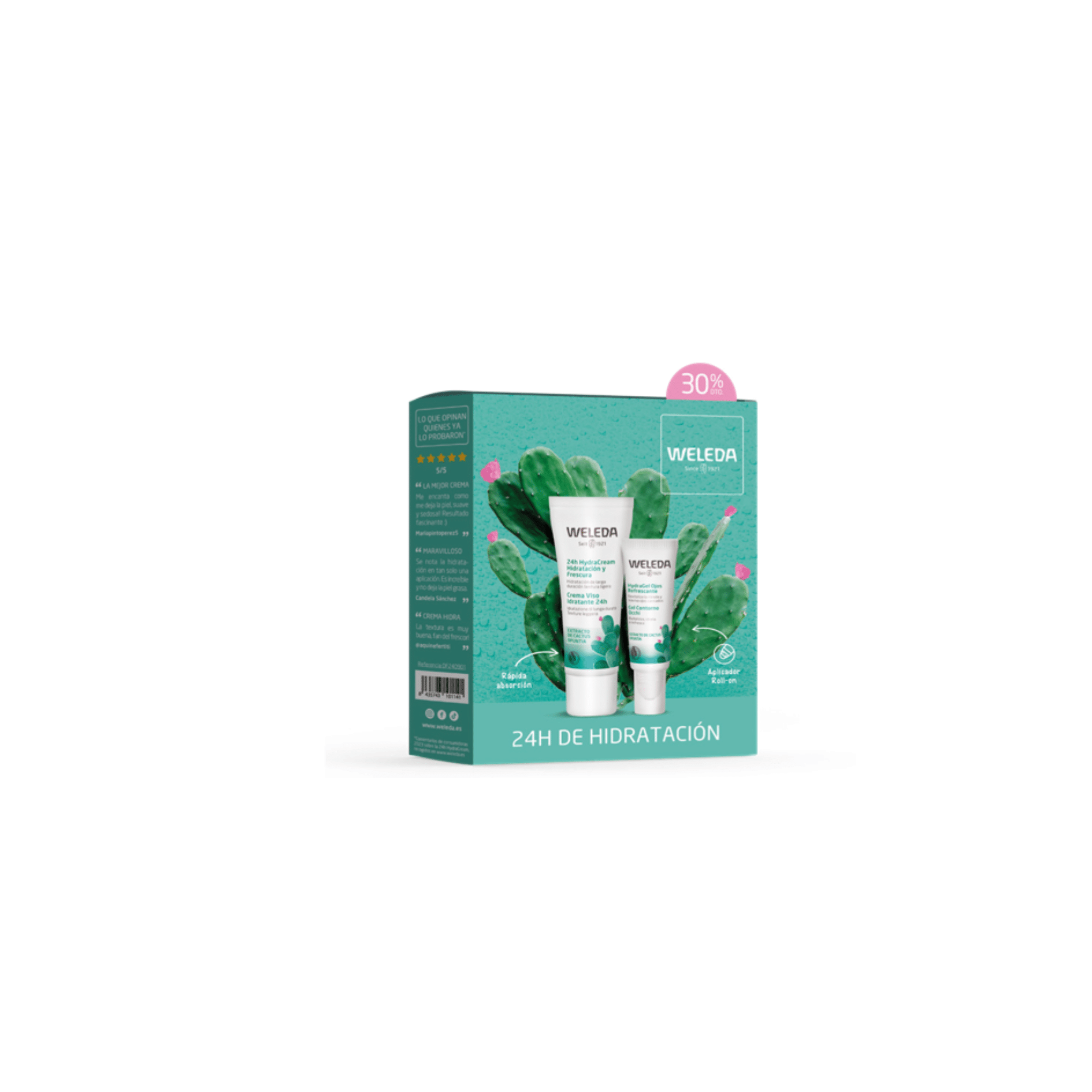 Weleda pack 24h hidratação (creme facial+ contorno de olhos)