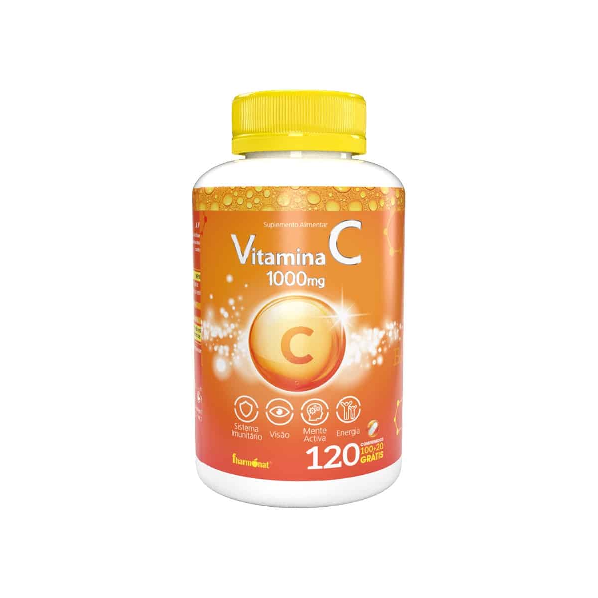 Vitamina C 1000mg 100 comprimidos + 20 comprimidos Fharmonat