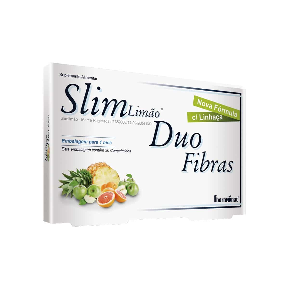Slim Limão Duo Fibras 30 comprimidos Fharmonat