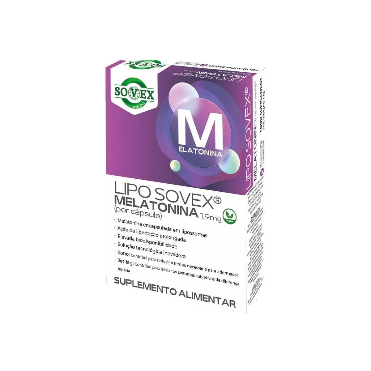 Lipo Melatonina 1,9mg 30 cápsulas Sovex