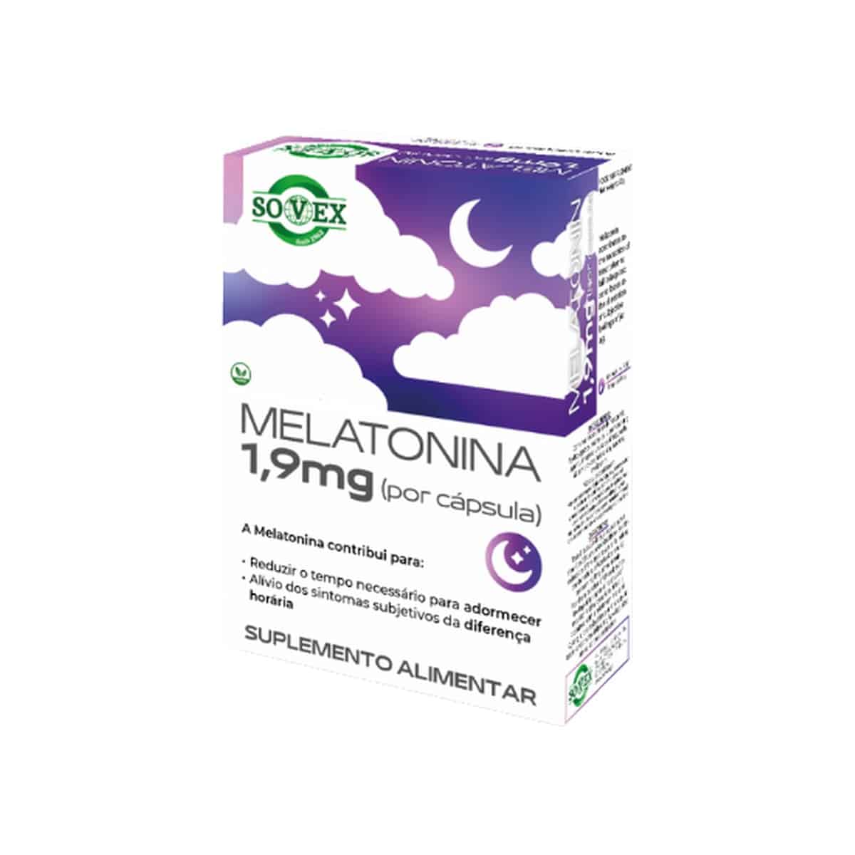Melatonina 1,9mg 60 cápsulas Sovex