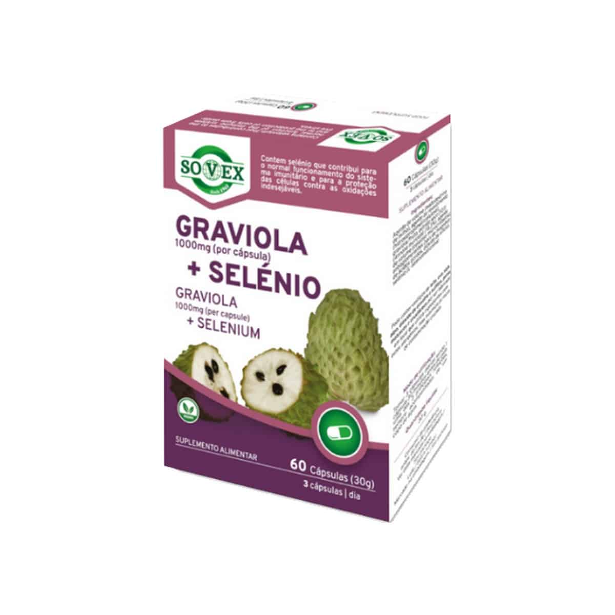 Graviola 1000mg + Selénio 60 cápsulas Sovex