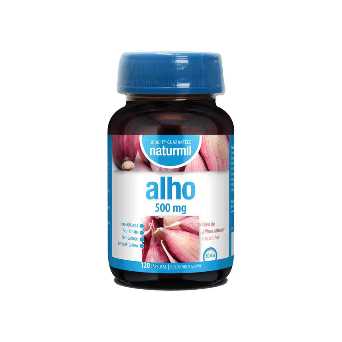 Alho 500mg 120 cápsulas Naturmil