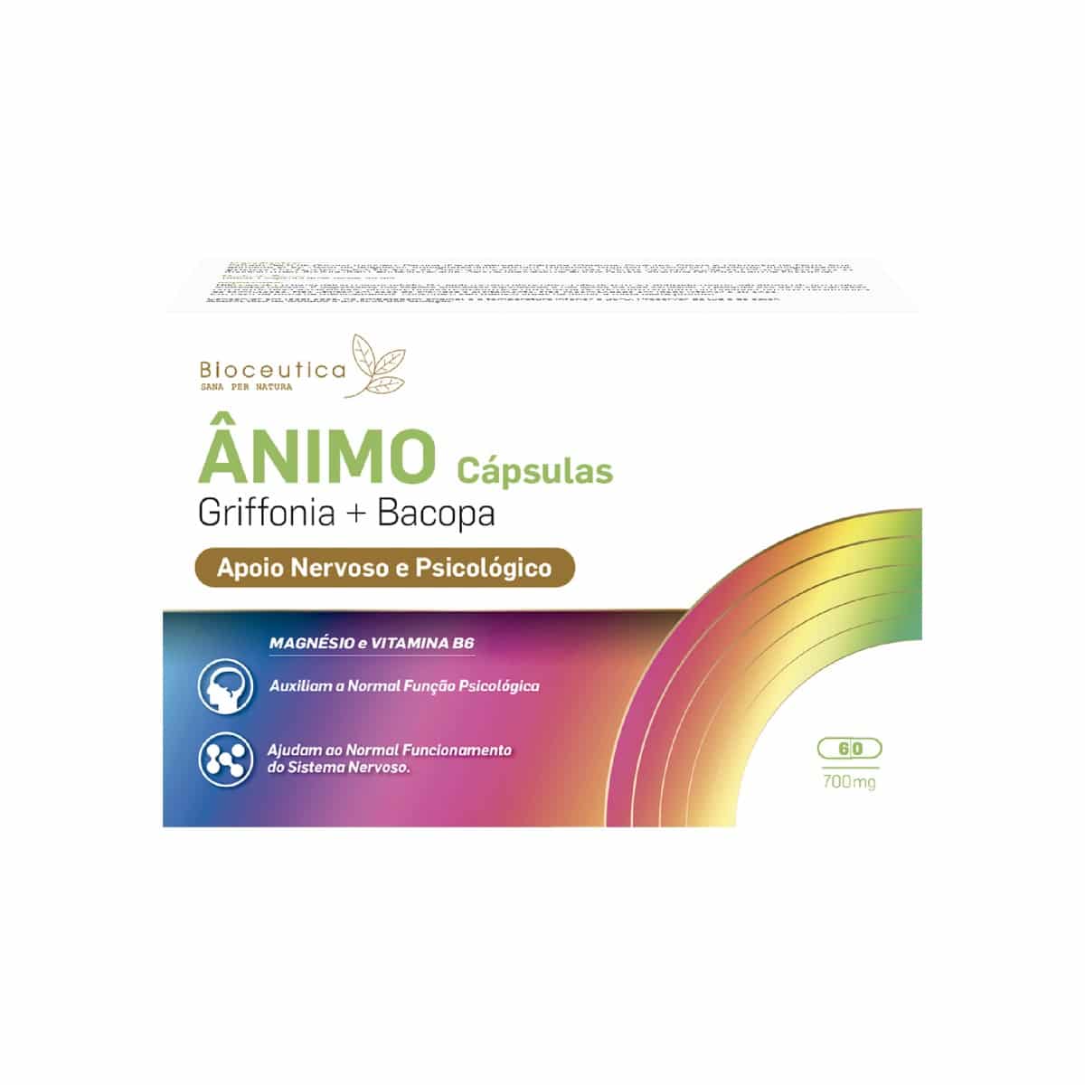 Ânimo 5-HTP + Bacopa 60 cápsulas Bioceutica