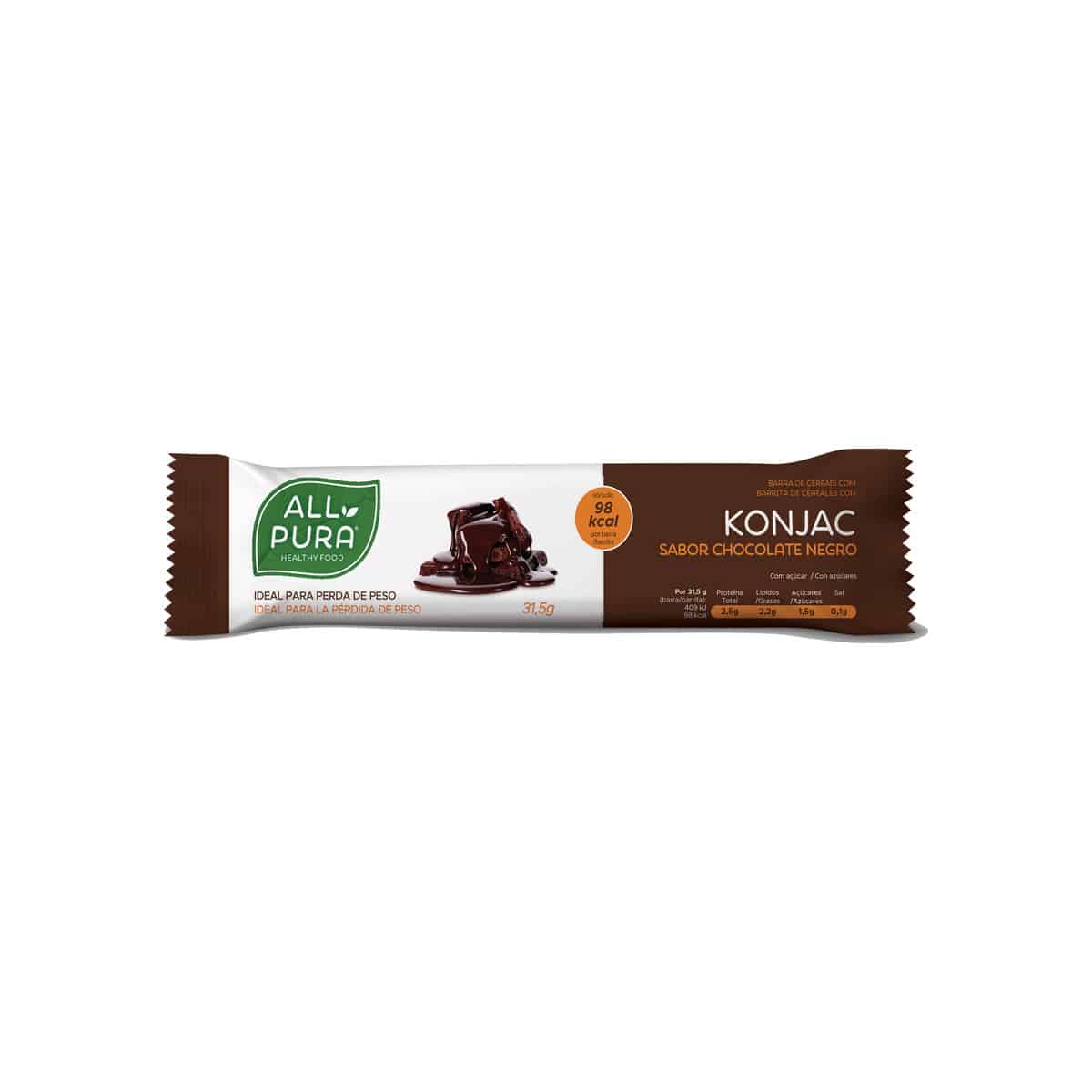 Barra de Cereais Konjac Chocolate 31,5g AllPura Barra de Cereais Konjac Chocolate 31,5g AllPura
