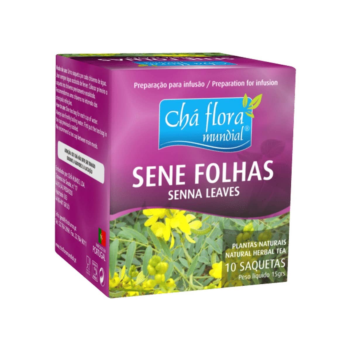 Chá de Folhas de Sene 10 saquetas Flora Mundial