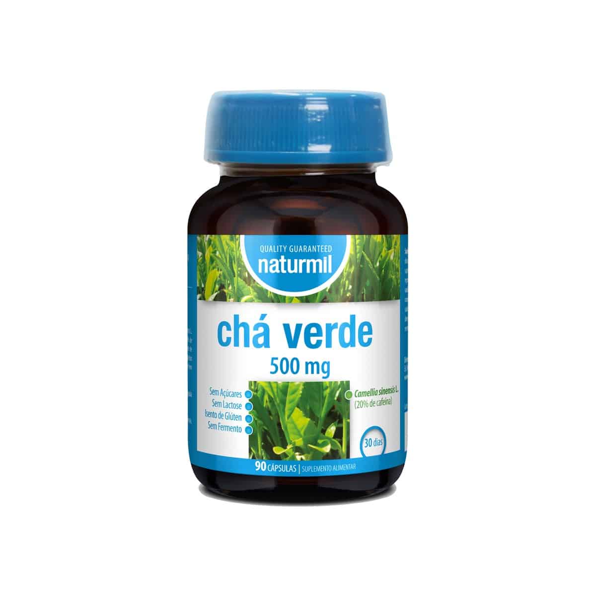 Chá Verde 500mg 90 cápsulas Naturmil