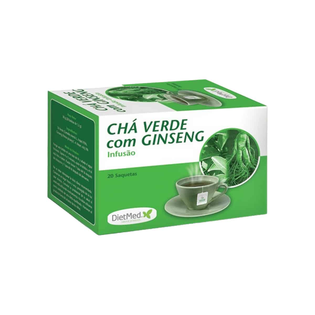 Chá Verde com Ginseng 20 saquetas Dietmed