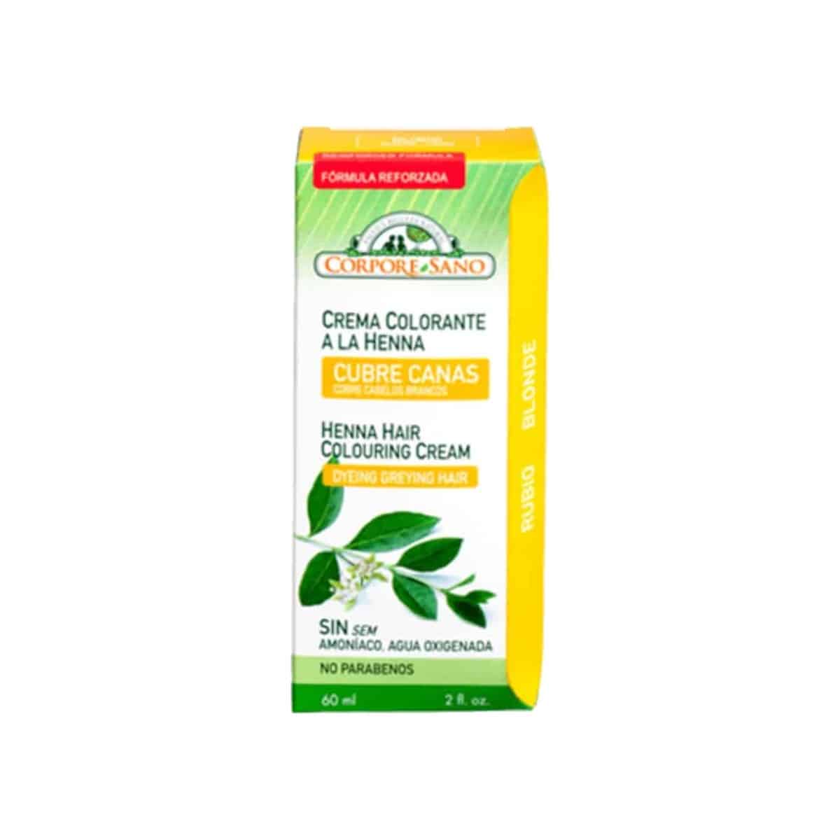 Creme Colorante com Henna Louro 80ml Corpore Sano
