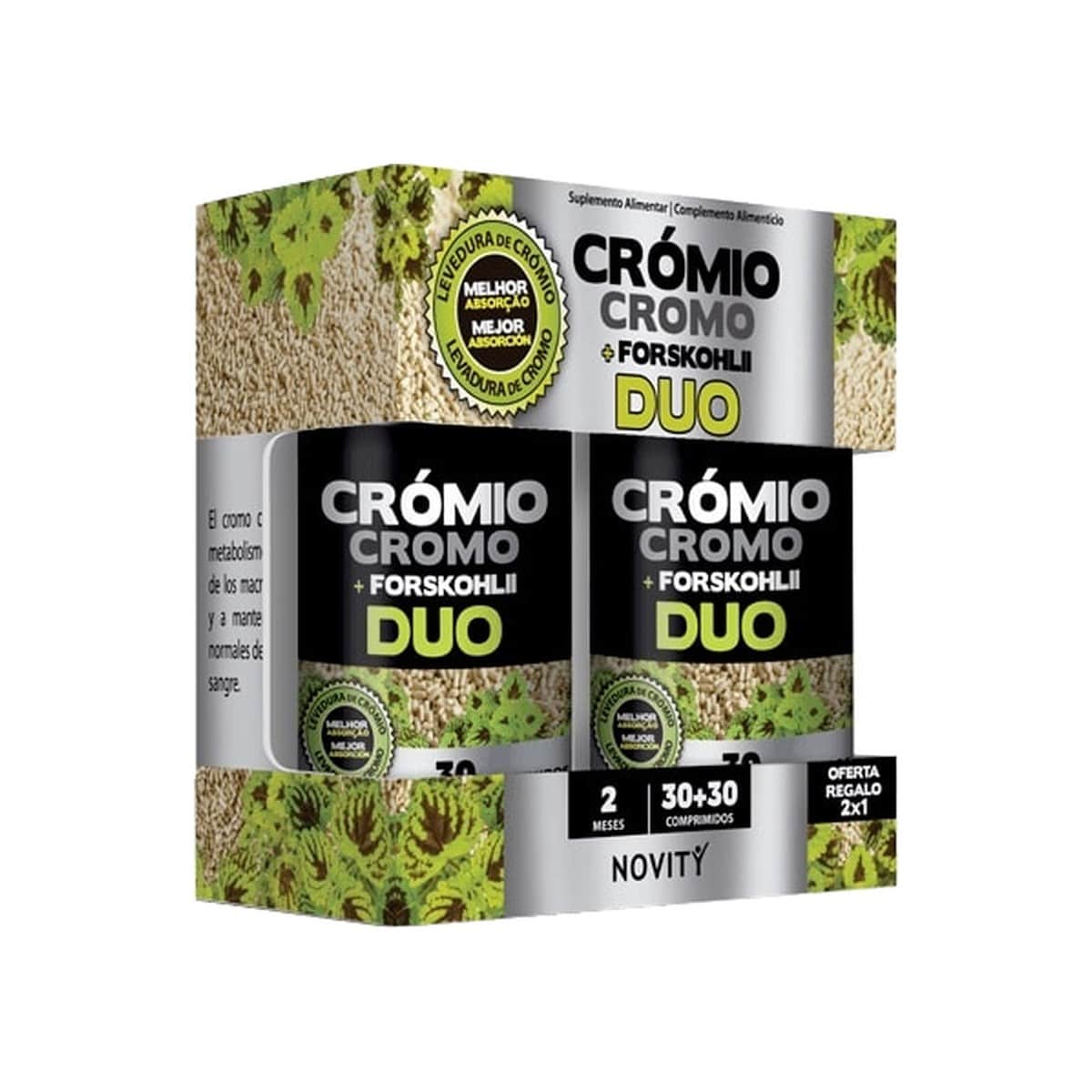 Crómio + Forskohlii Duo 30+30 comprimidos Novity