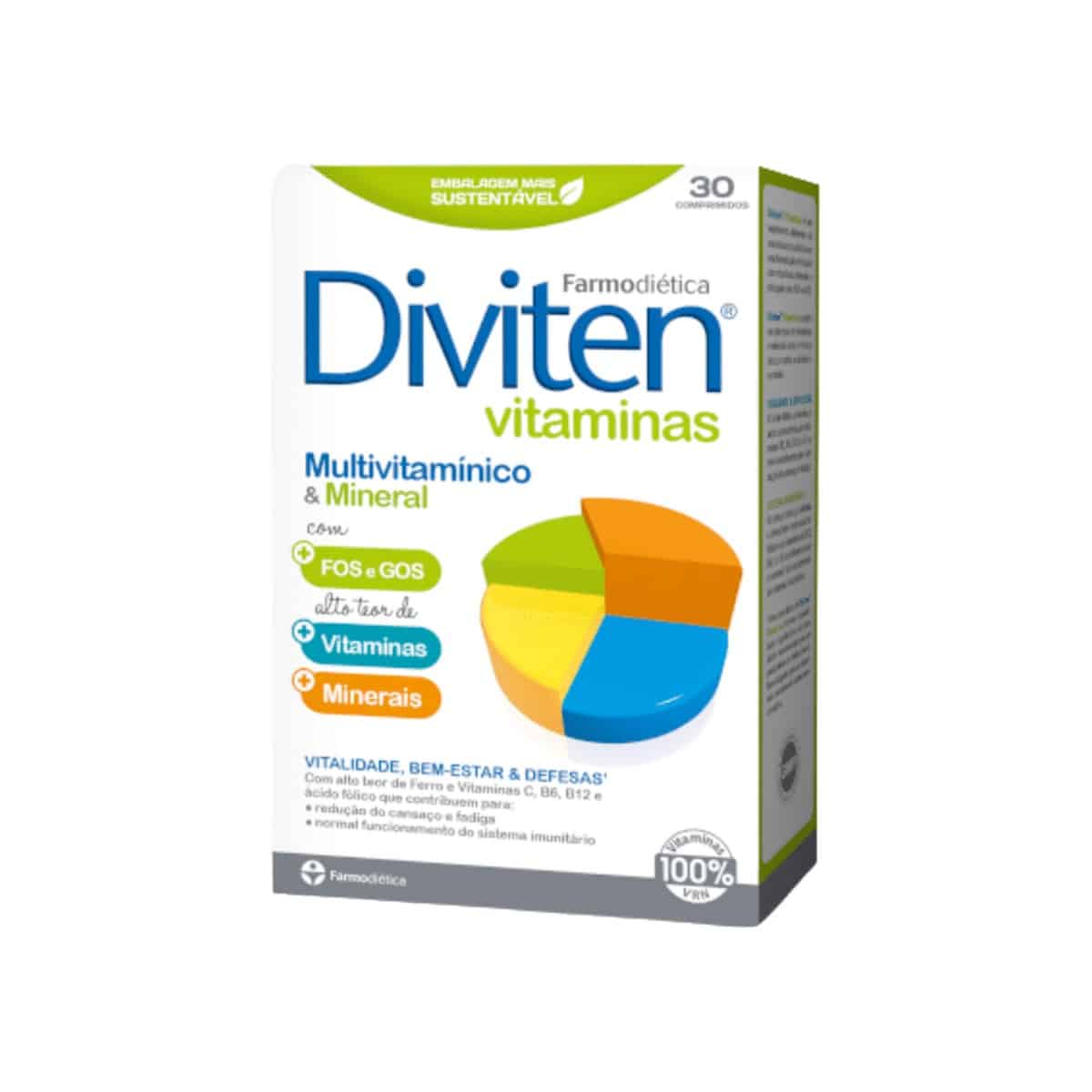 Diviten Vitaminas 30 comprimidos Farmodiética