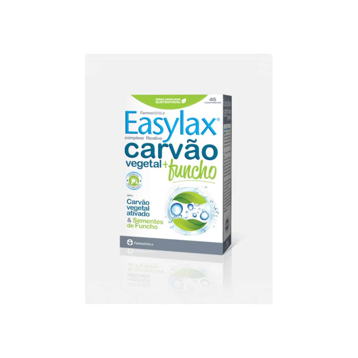 Easylax Carvão Vegetal + Funcho 45 comprimidos Farmodiética