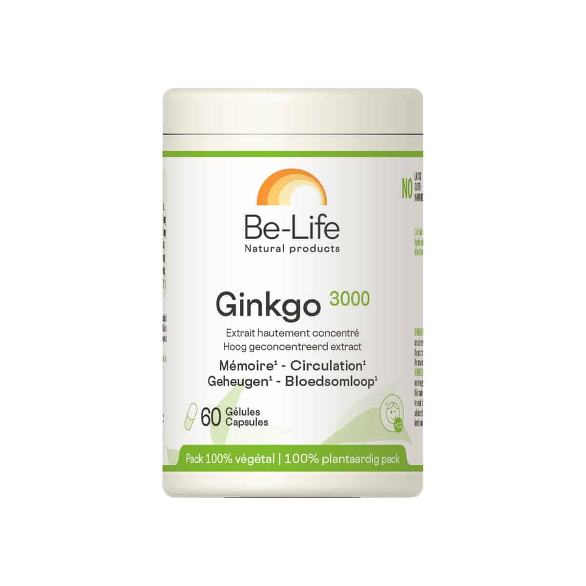 Ginkgo 3000 60 cápsulas Be-Life