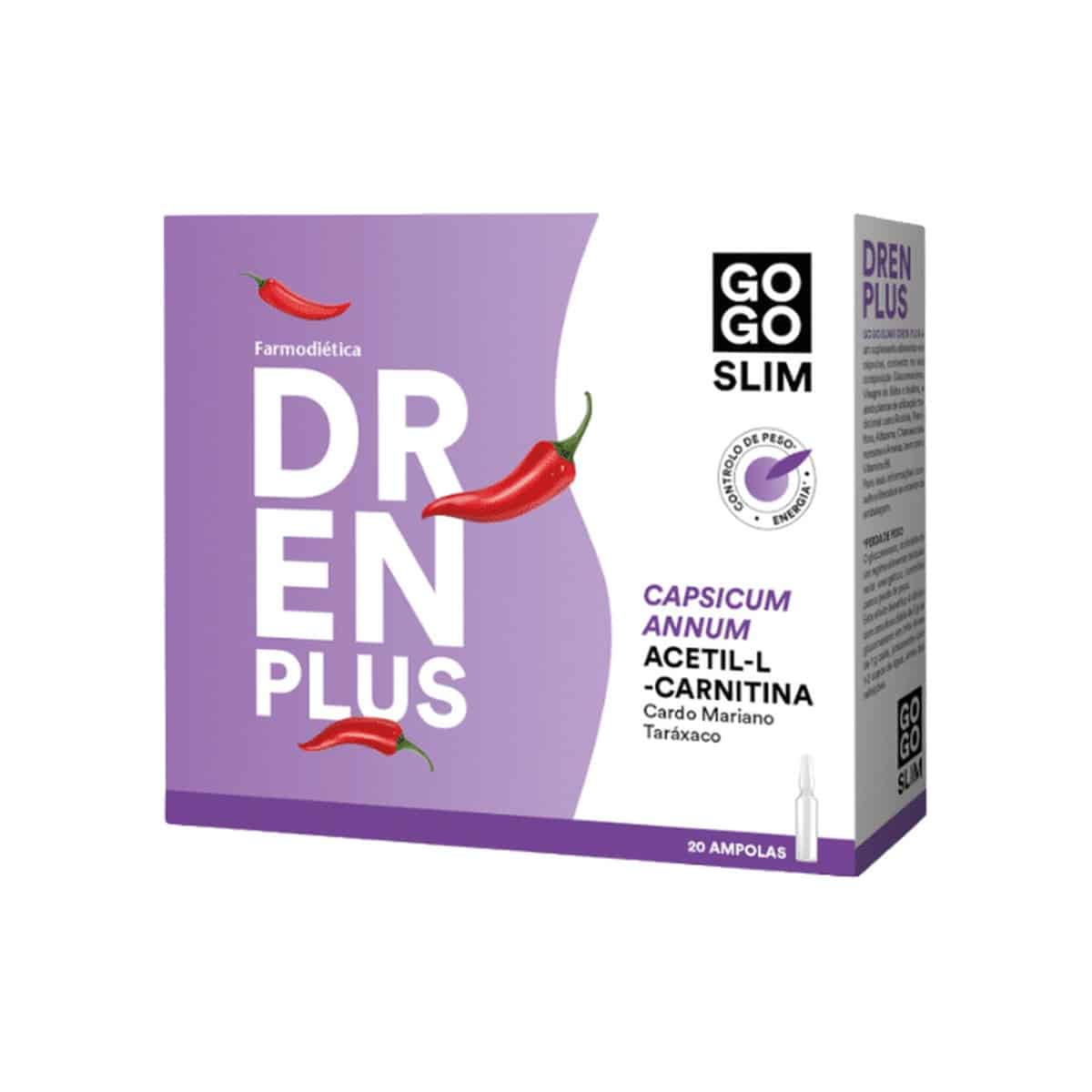 Go Go Slim Dren Plus 20 ampolas Farmodiética
