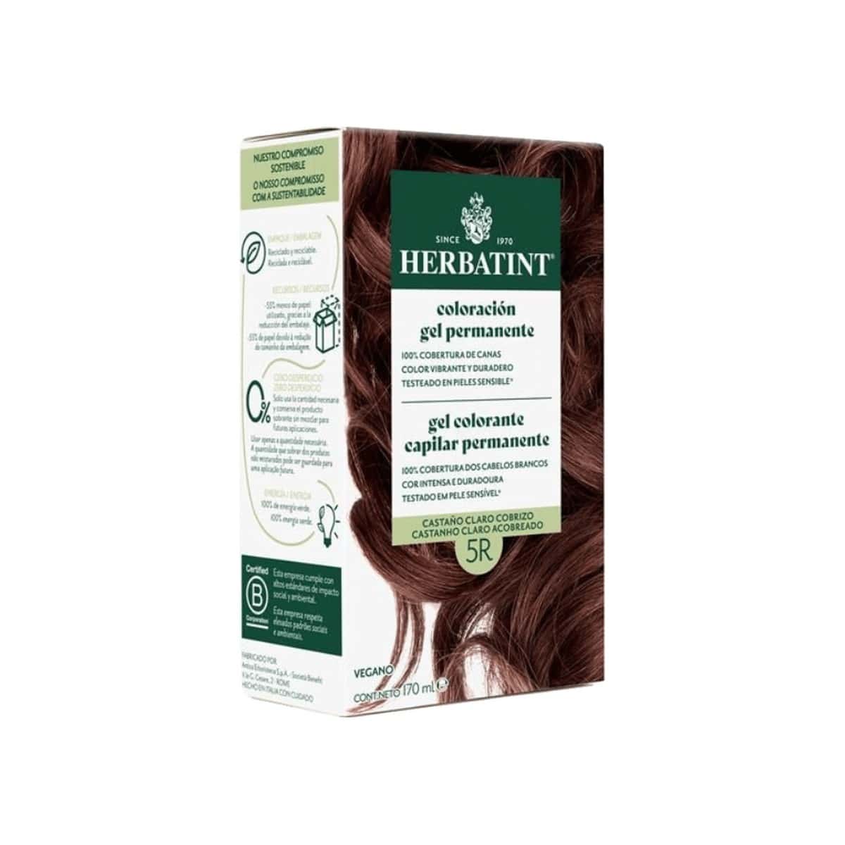 Herbatint 5R Castanho Claro Acobreado 170ml