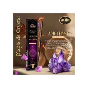 Incenso Artesanal Aum Magia de Cristal + Cristal Ametista