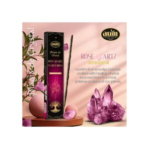 Incenso Artesanal Aum Magia de Cristal + Cristal Quartzo Rosa