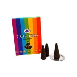 Incenso Cone 7 Chakras Green Tree