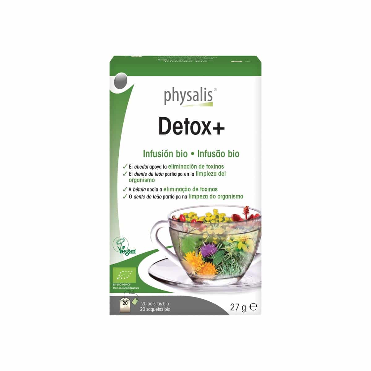 Infusão Detox+ 20 saquetas Physalis