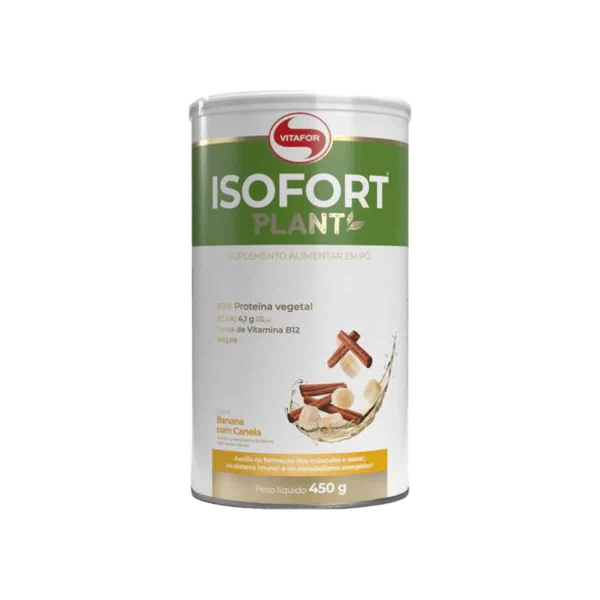 Isofort Plant Sabor Banana com Canela 450g Vitafor