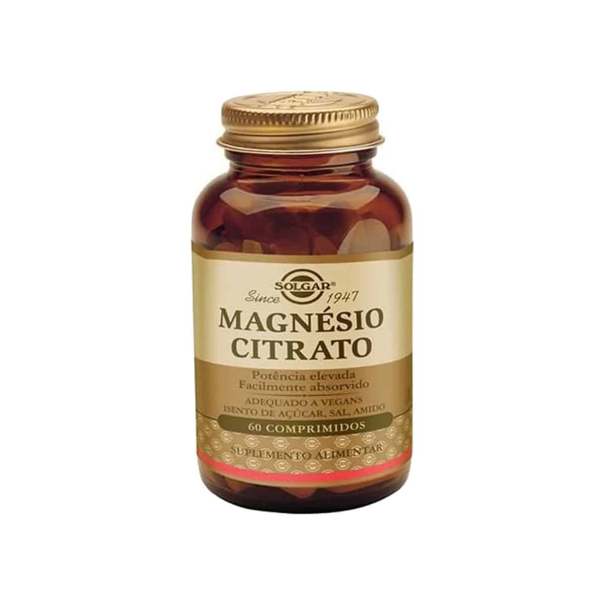 Citrato de Magnésio 60 comprimidos Solgar