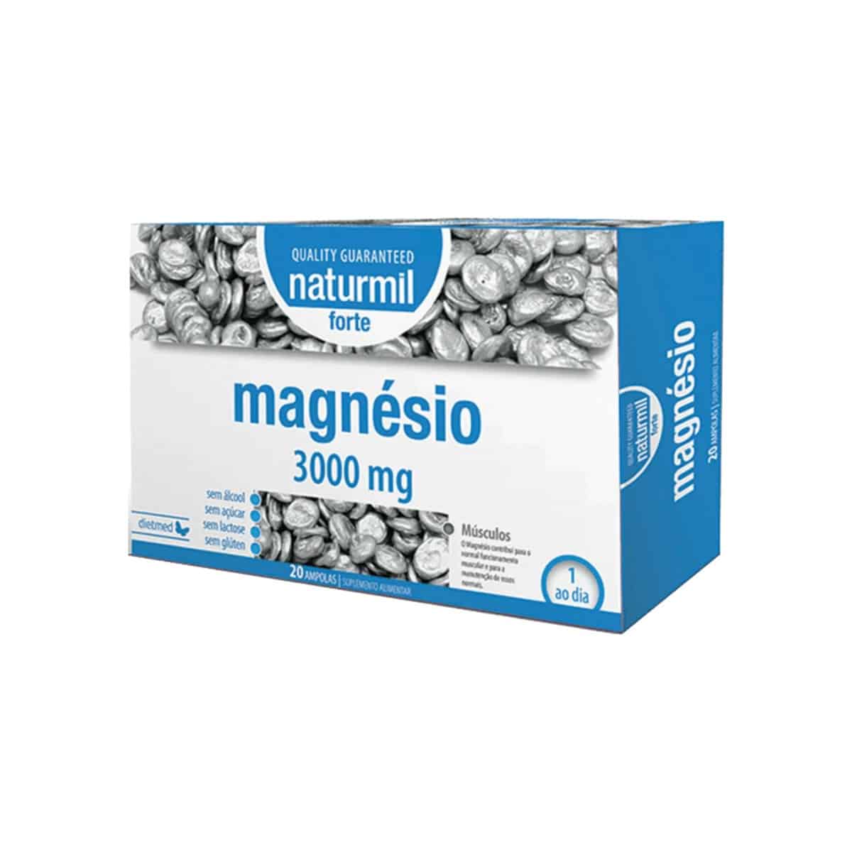 Magnésio Forte 3000mg 20 ampolas Naturmil