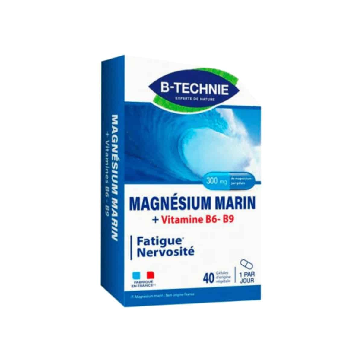 Magnésio Marinho B6 + B9 40 cápsulas B-Technie