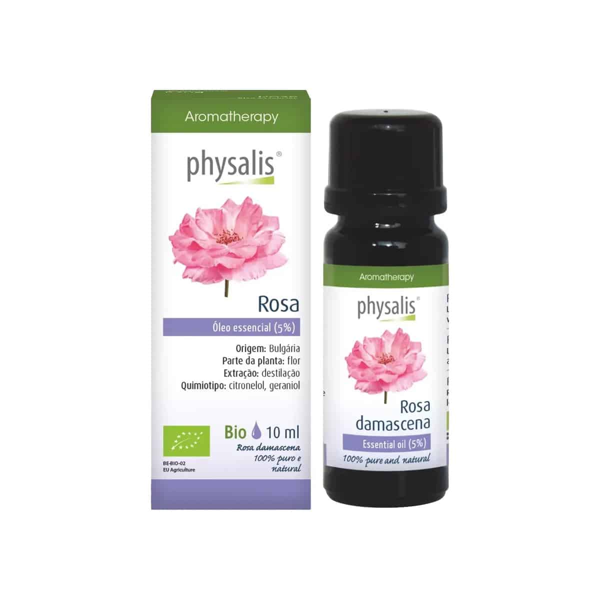 Óleo Essencial de Rosa 5% Bio 10ml Physalis