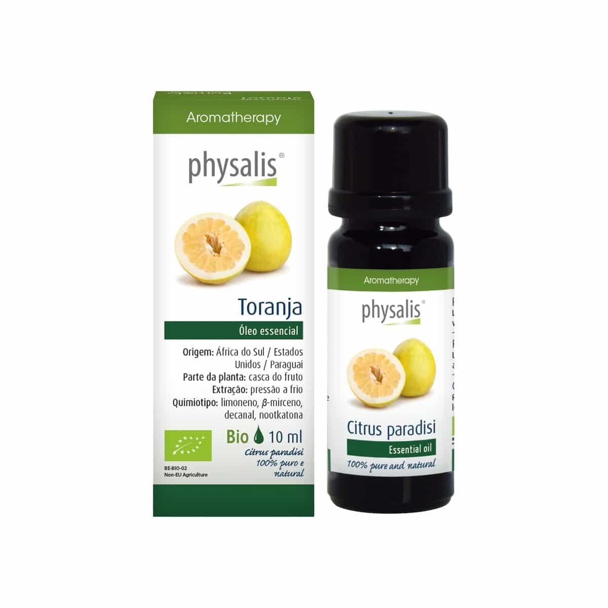 Óleo Essencial de Toranja Bio 10ml Physalis