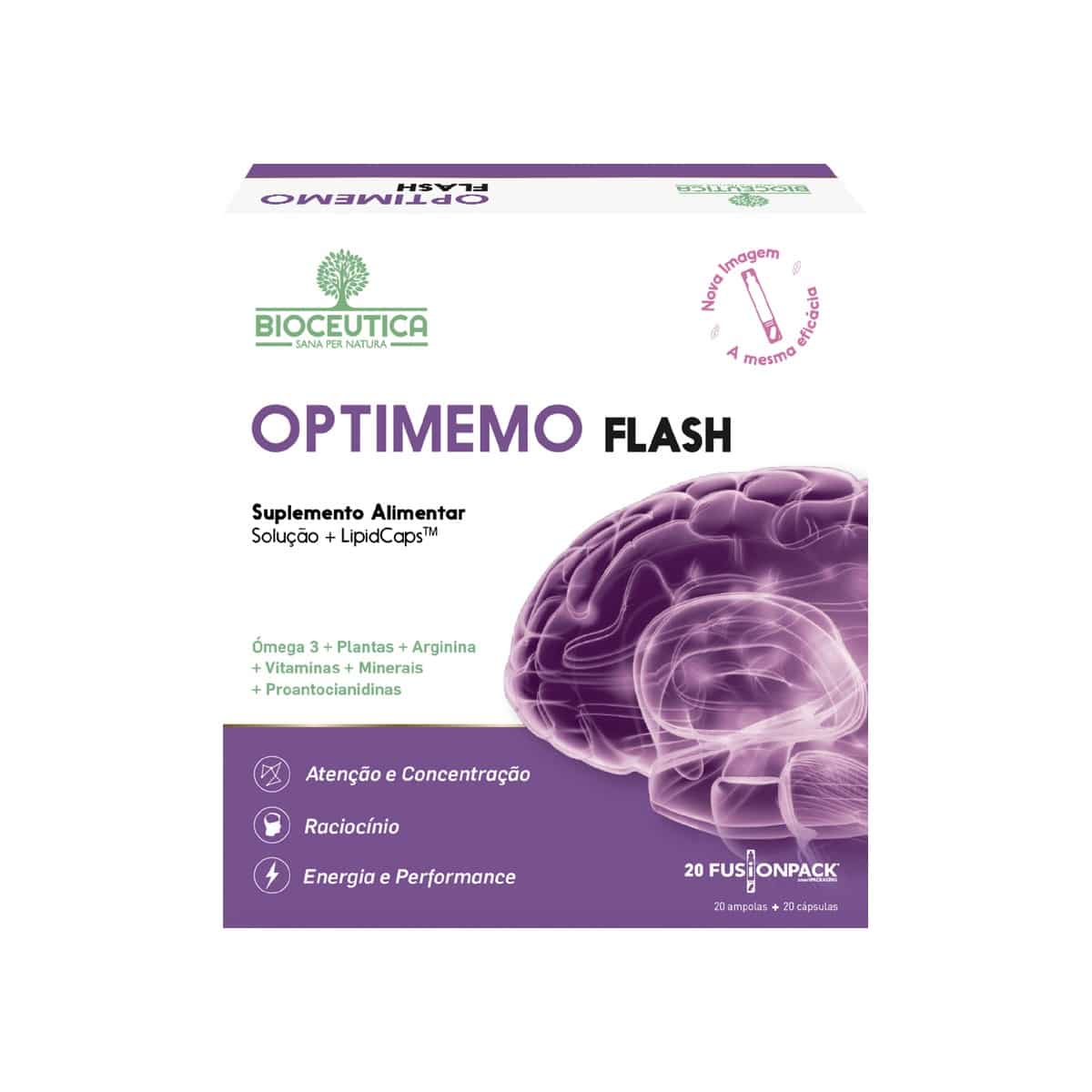 Optimemo Flash 20 ampolas + 20 cápsulas Bioceutica