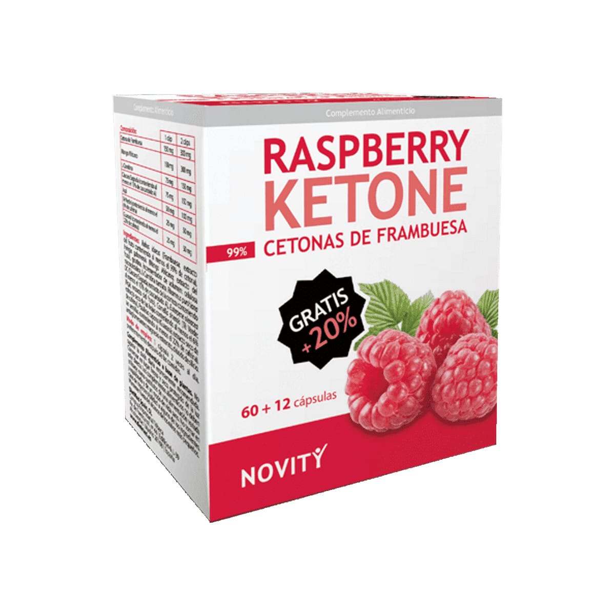 Raspberry Ketone 60 + 12 cápsulas Novity Raspberry Ketone 60 + 12 cápsulas Novity