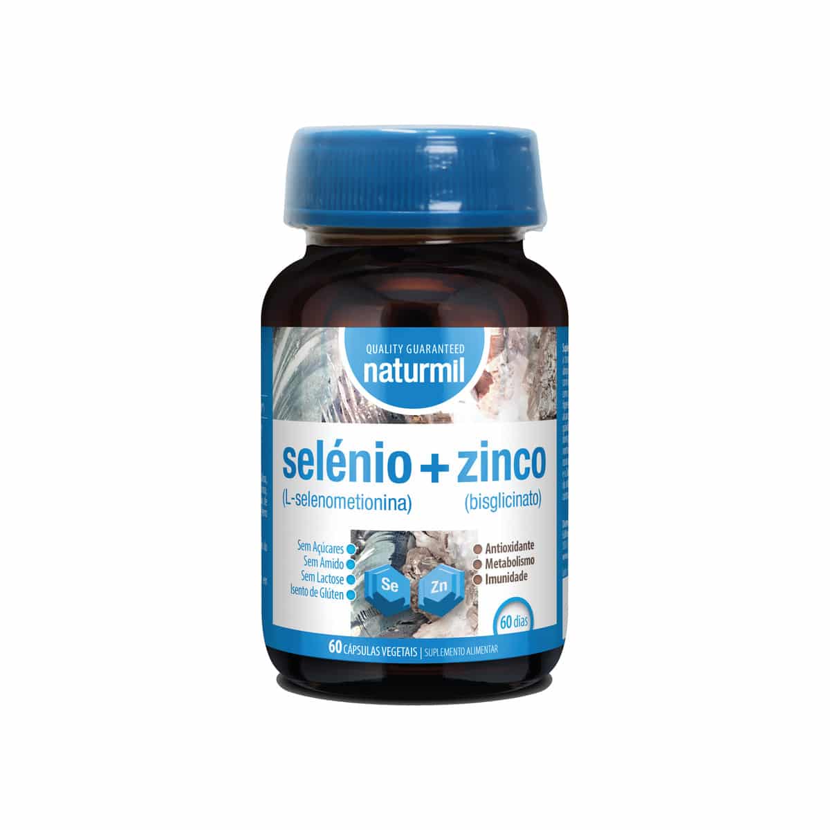 Selénio + Zinco 60 cápsulas vegetais Naturmil