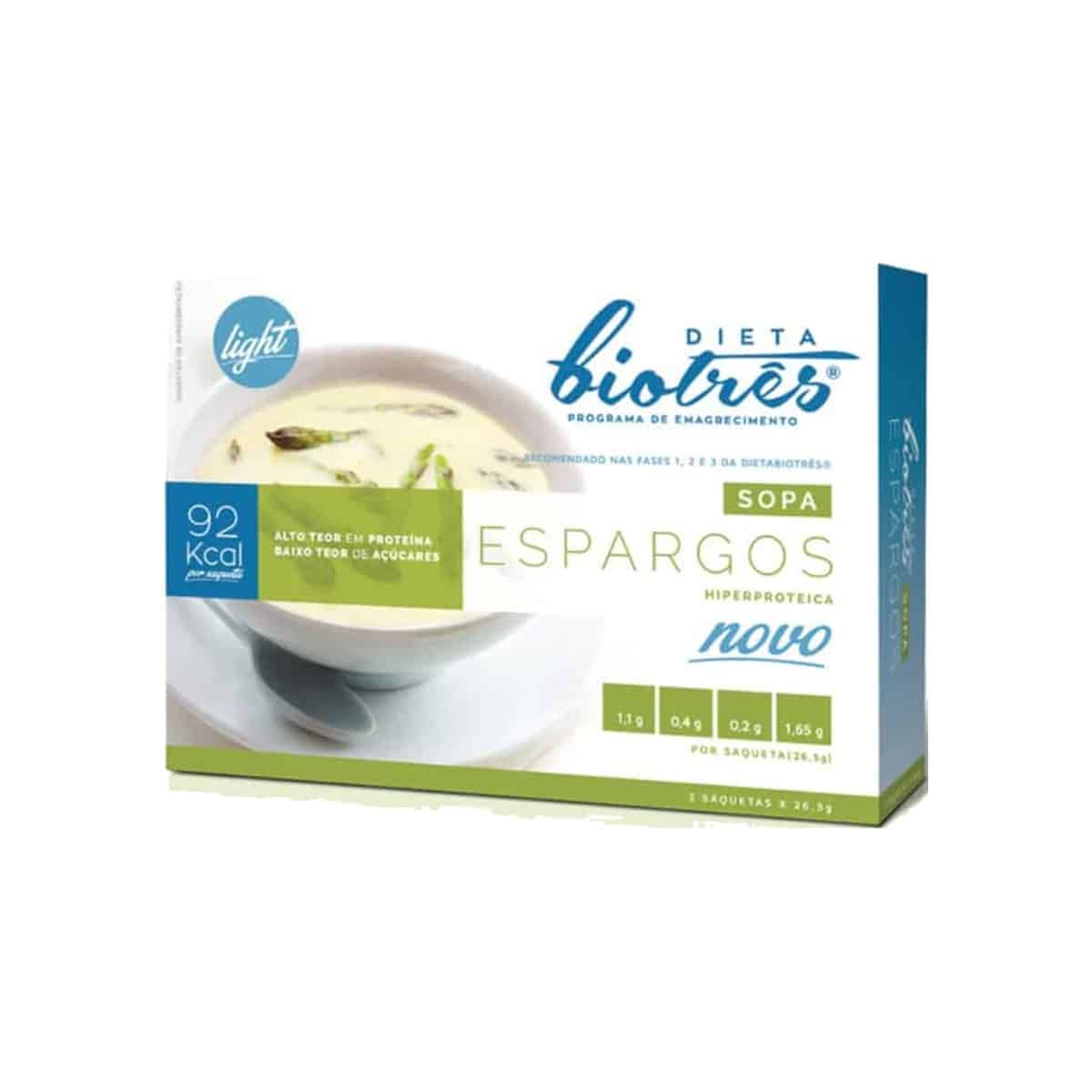 Sopa de Espargos 3 saquetas Dieta Biotrês Farmodiética