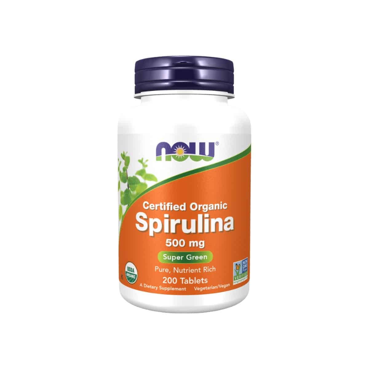 Spirulina 500mg 200 comprimidos Now
