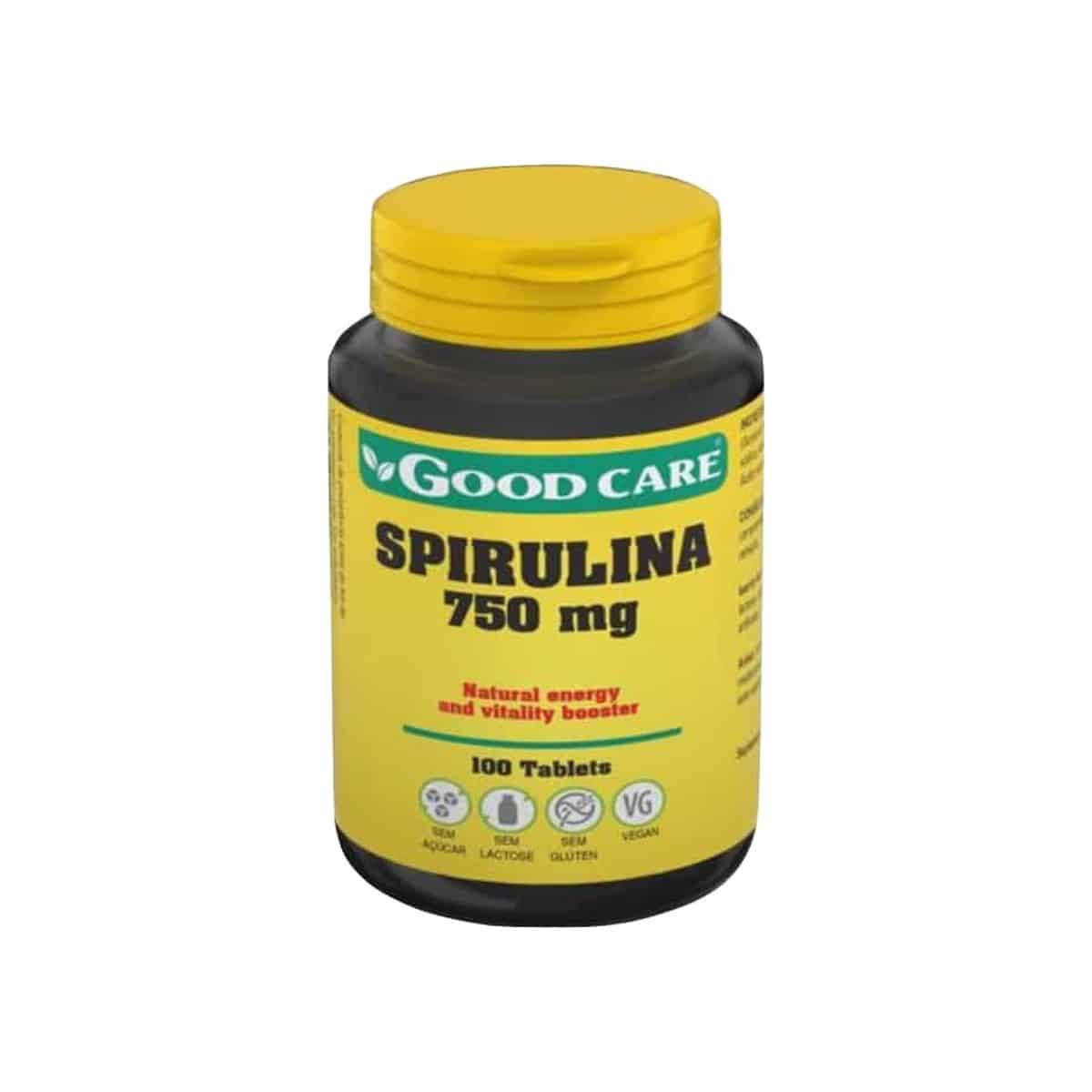 Spirulina 750mg 100 comprimidos Good Care