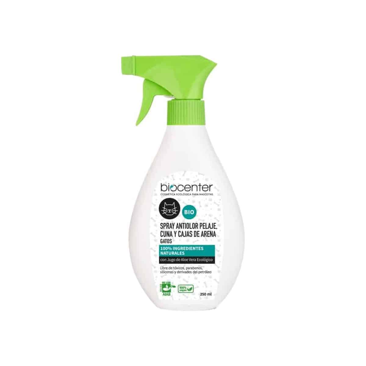 Spray Antiodor Pelo, Cama e Areia de Gatos 250ml Biocenter