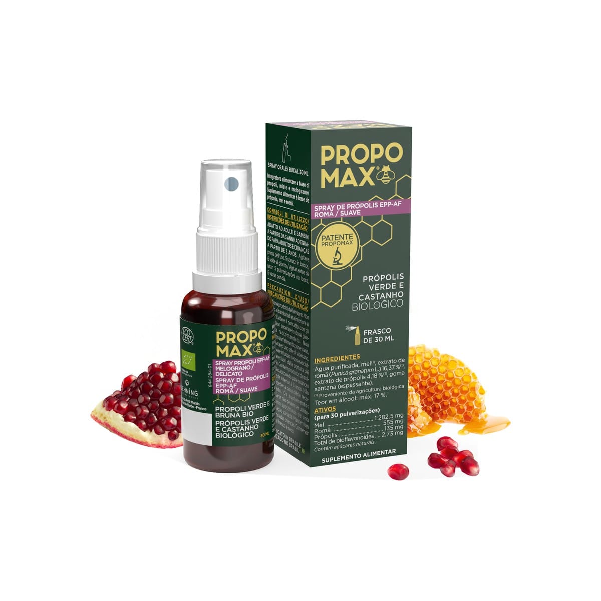 Spray de Própolis Romã Suave 30ml Propomax