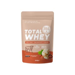 Total Whey Sabor Chocolate Branco e Avelã 260g Gold Nutrition