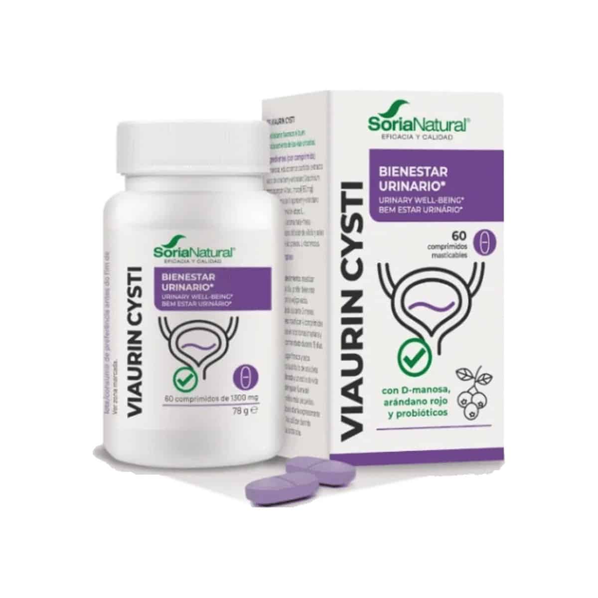 Viaurin Cysti 60 comprimidos mastigáveis Soria Natural