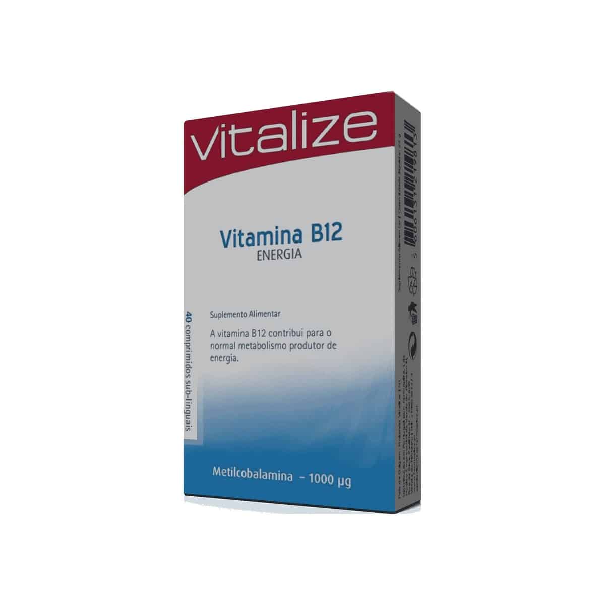 Vitamina B12 40 comprimidos sublinguais Vitalize