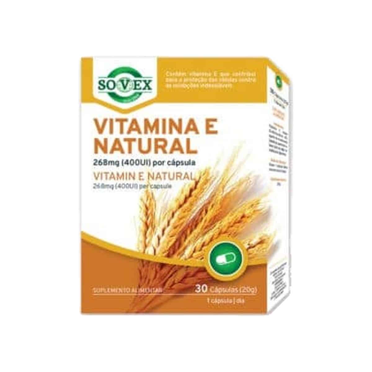Vitamina E Natural 400UI 30 cápsulas Sovex