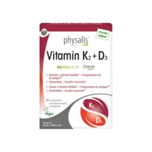 Vitamina K2 + D3 60 comprimidos mastigáveis Physalis