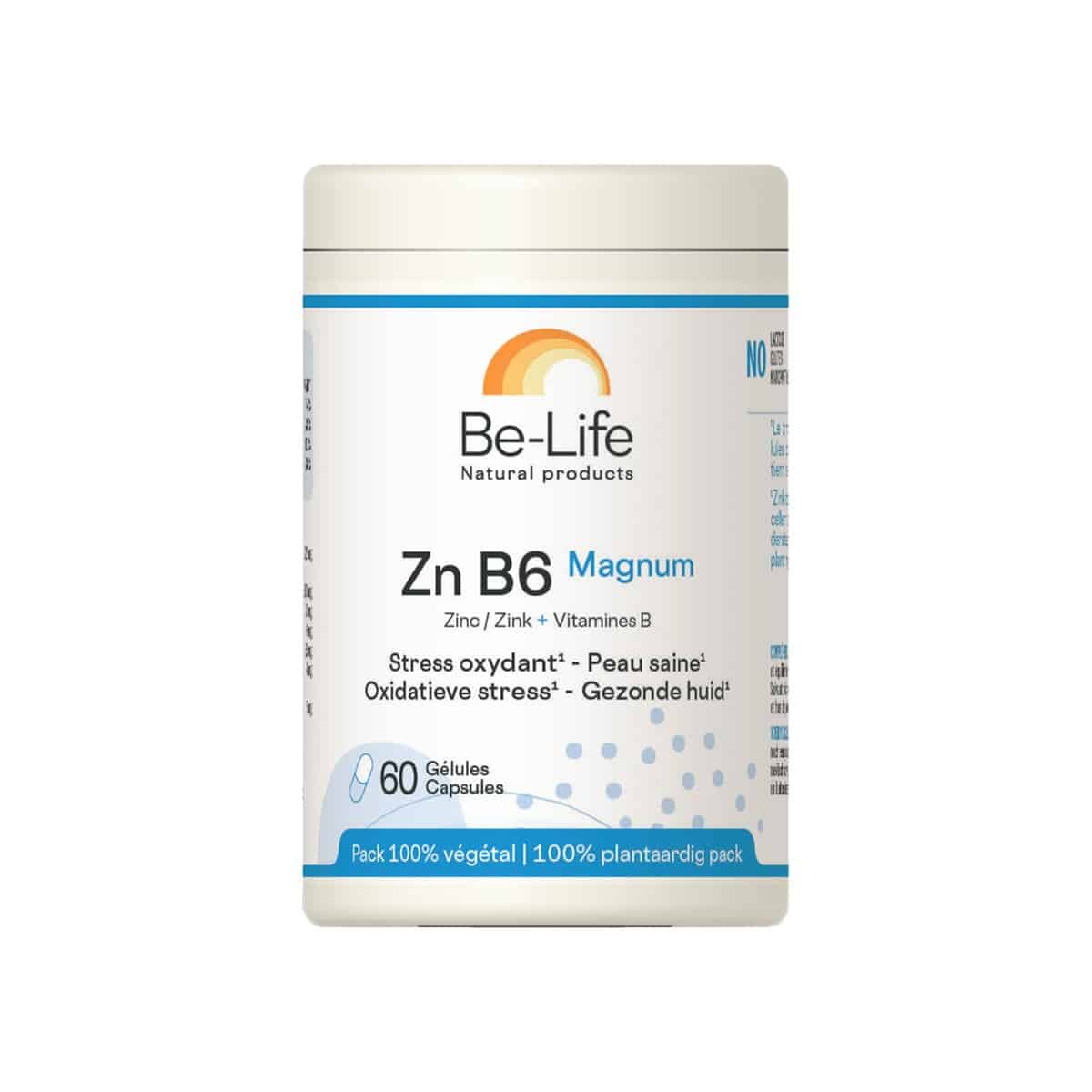 Zinco B6 60 cápsulas Be-Life